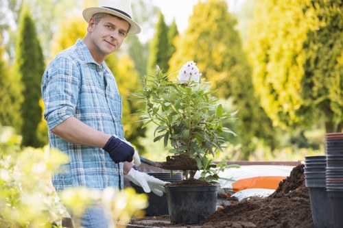 PCI compliance and secure transaction illustration for gardening services